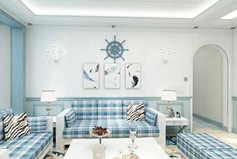 钦州地中海风格-客厅